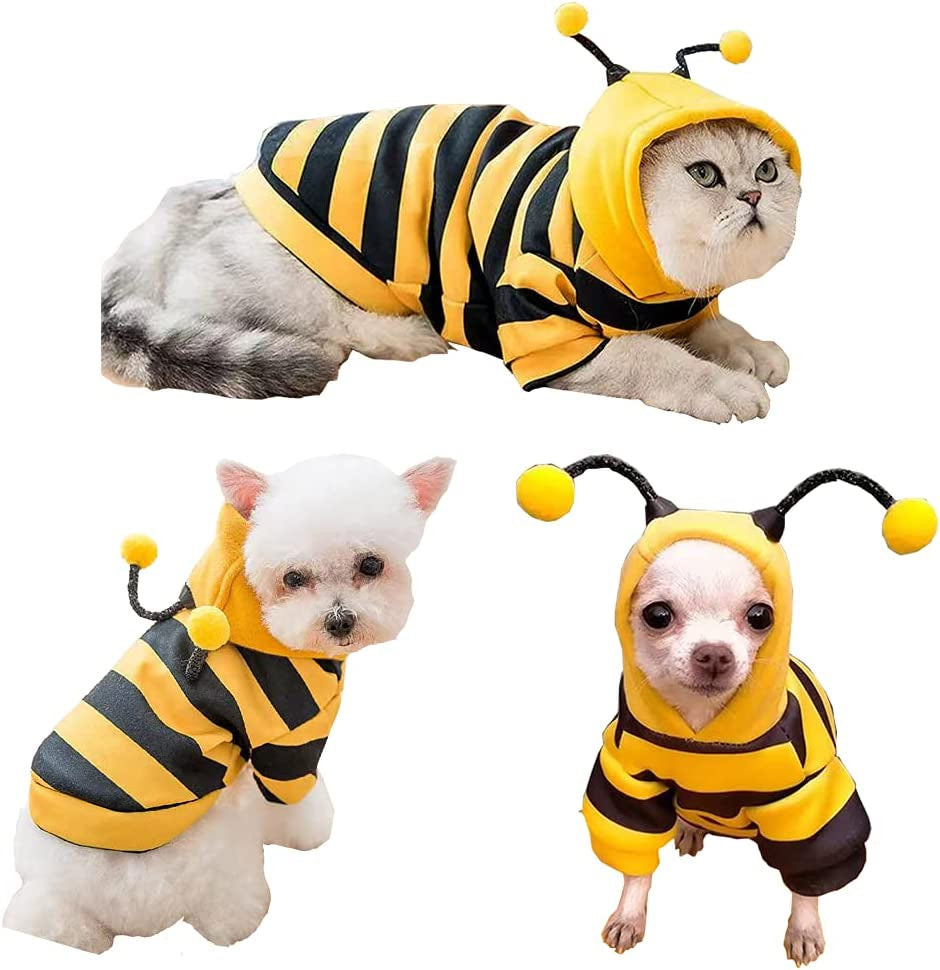 Buzo de Abejita con Capucha para Perros y Gatos